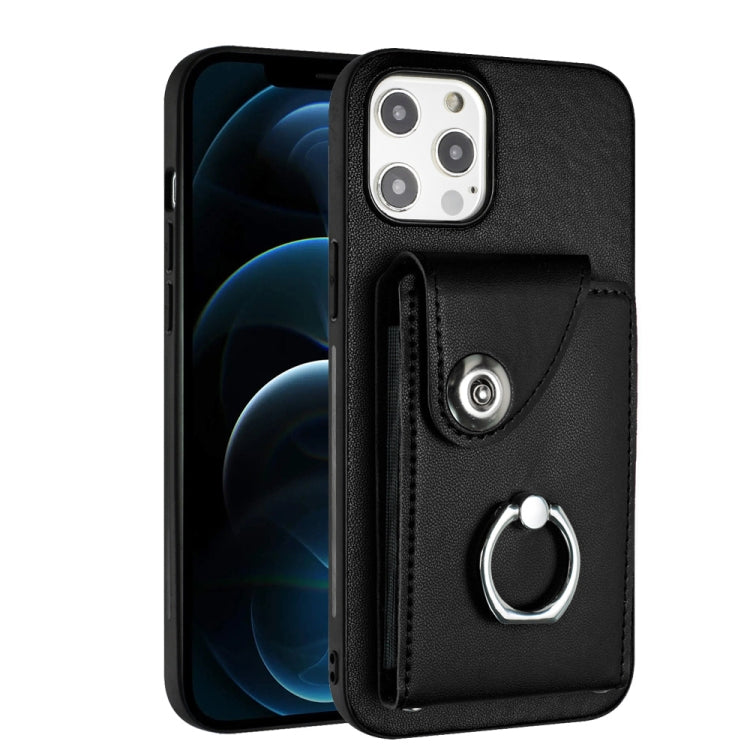 Organ Card Bag Ring Holder Phone Case, For iPhone 13, For iPhone 13 mini, For iPhone 12, For iPhone 12 Pro Max