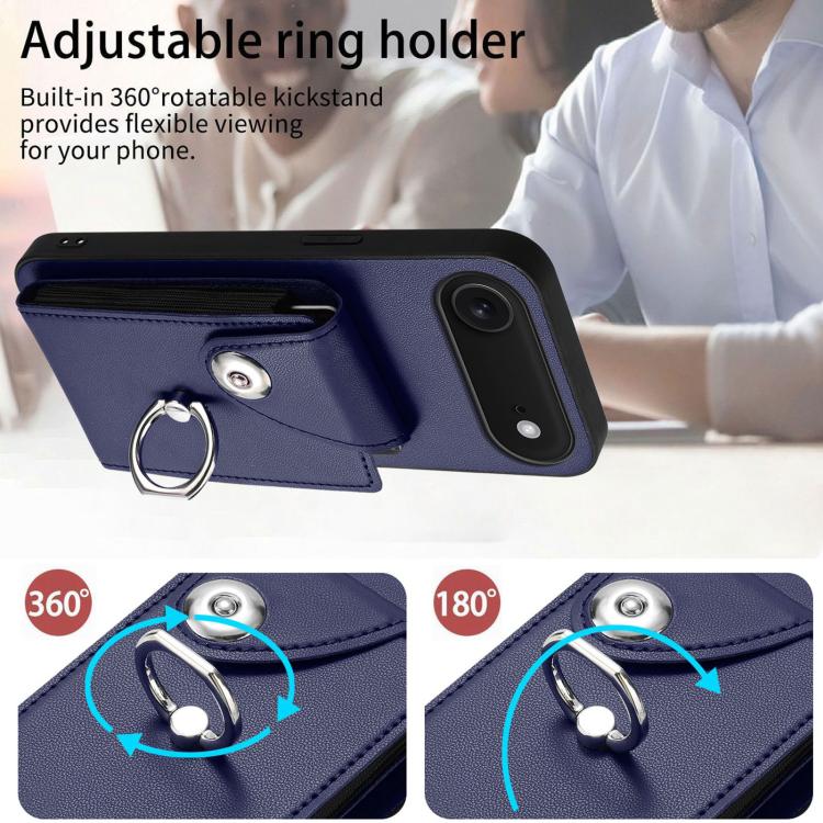 Organ Card Bag Ring Holder Phone Case, For iPhone 16e, For iPhone 16 Pro Max, For iPhone 16 Pro, For iPhone 16 Plus
