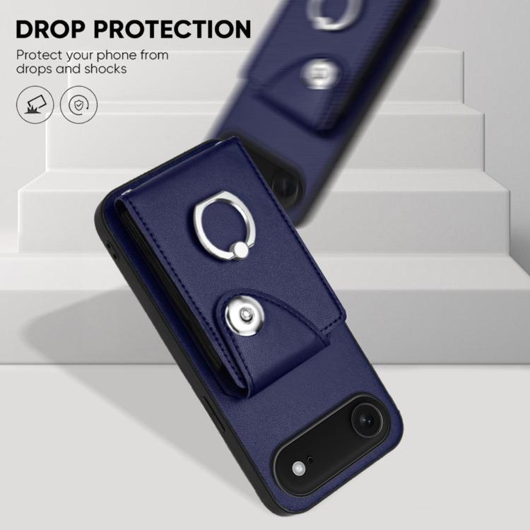 Organ Card Bag Ring Holder Phone Case, For iPhone 16e, For iPhone 16 Pro Max, For iPhone 16 Pro, For iPhone 16 Plus