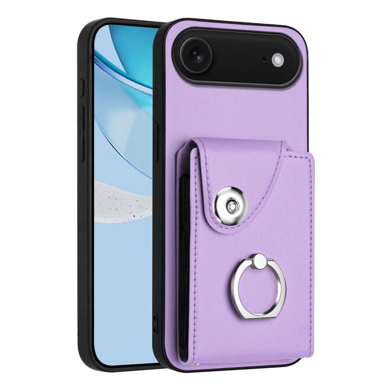 Organ Card Bag Ring Holder Phone Case, For iPhone 16e, For iPhone 16 Pro Max, For iPhone 16 Pro, For iPhone 16 Plus