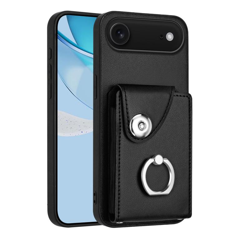 Organ Card Bag Ring Holder Phone Case, For iPhone 16e, For iPhone 16 Pro Max, For iPhone 16 Pro, For iPhone 16 Plus
