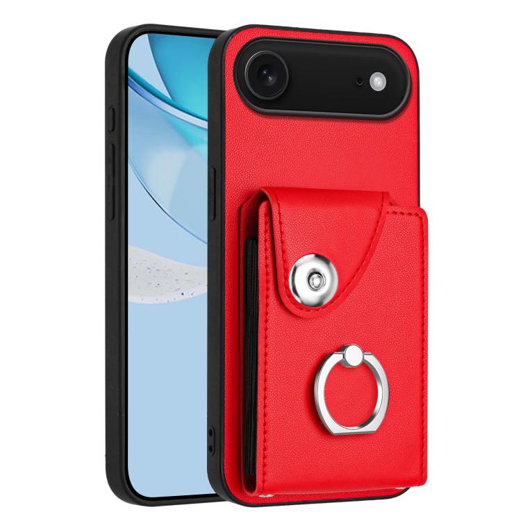 Organ Card Bag Ring Holder Phone Case, For iPhone 16e, For iPhone 16 Pro Max, For iPhone 16 Pro, For iPhone 16 Plus