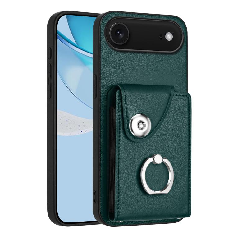 Organ Card Bag Ring Holder Phone Case, For iPhone 16e, For iPhone 16 Pro Max, For iPhone 16 Pro, For iPhone 16 Plus