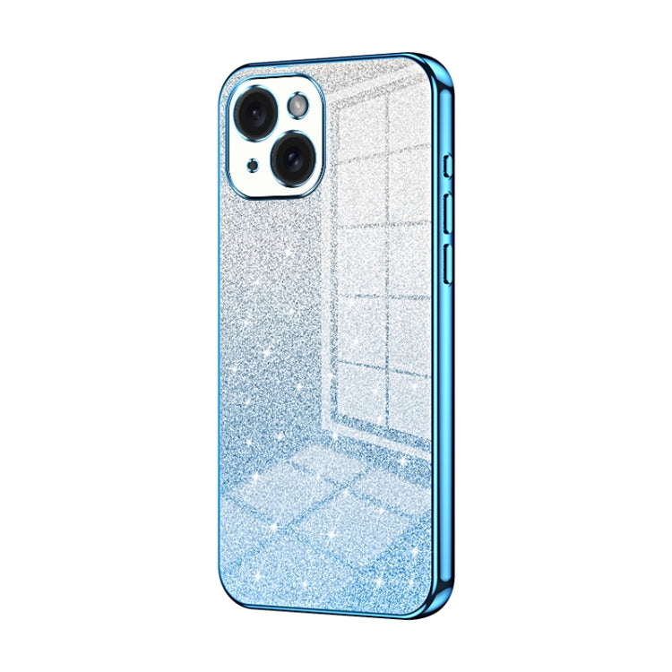 Gradient Glitter Powder Electroplated Phone Case, For iPhone 15, For iPhone 14 Plus, For iPhone 14