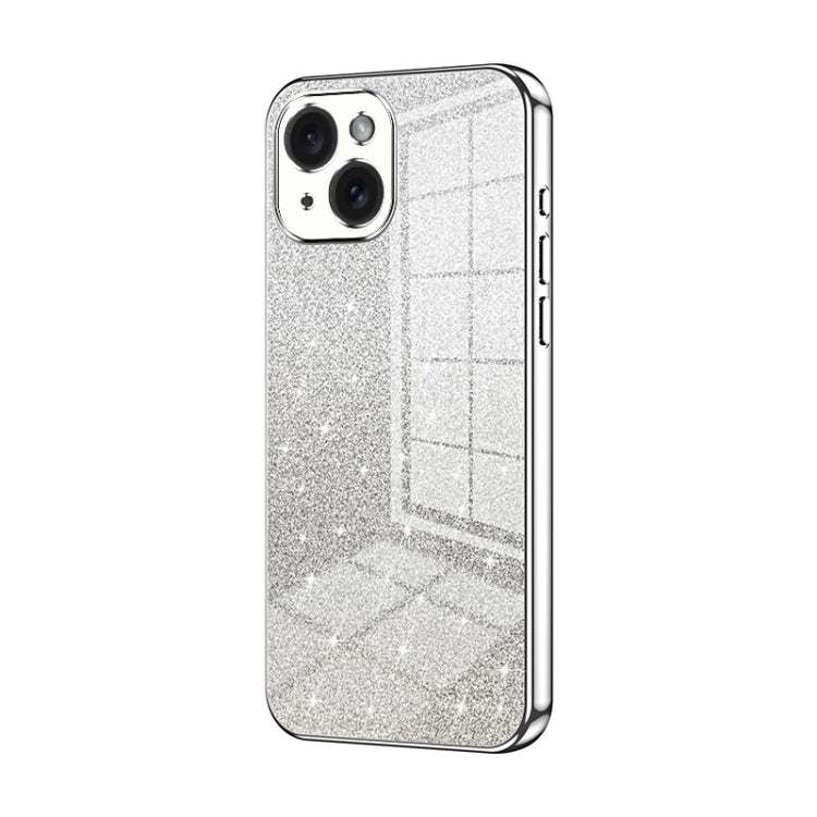 Gradient Glitter Powder Electroplated Phone Case, For iPhone 15, For iPhone 14 Plus, For iPhone 14
