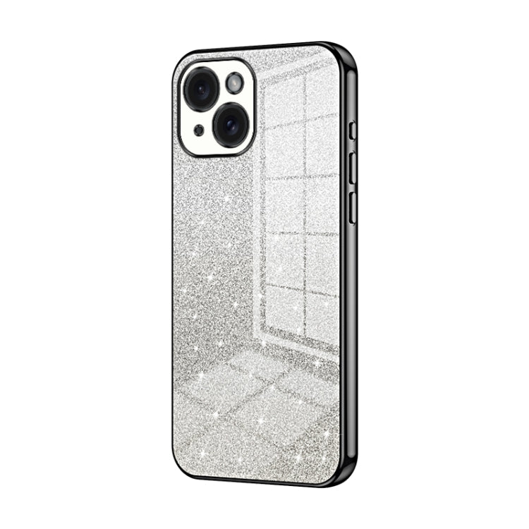 Gradient Glitter Powder Electroplated Phone Case, For iPhone 15, For iPhone 14 Plus, For iPhone 14