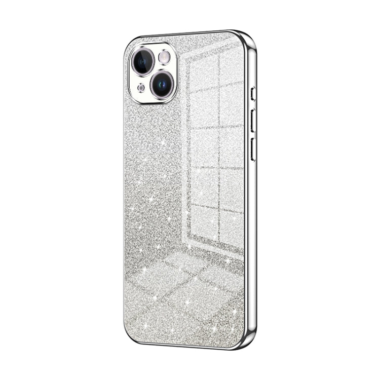 Gradient Glitter Powder Electroplated Phone Case, For iPhone 15, For iPhone 14 Plus, For iPhone 14