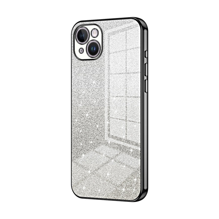 Gradient Glitter Powder Electroplated Phone Case, For iPhone 15, For iPhone 14 Plus, For iPhone 14