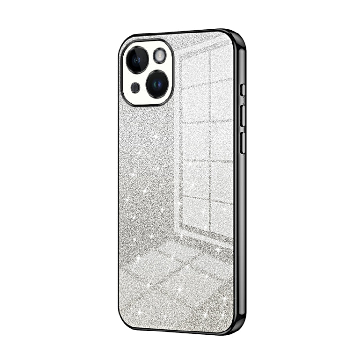 Gradient Glitter Powder Electroplated Phone Case, For iPhone 15, For iPhone 14 Plus, For iPhone 14