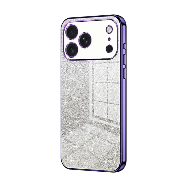 Gradient Glitter Powder Electroplated Phone Case, For iPhone 17 Pro Max, For iPhone 17 Pro, For iPhone 17