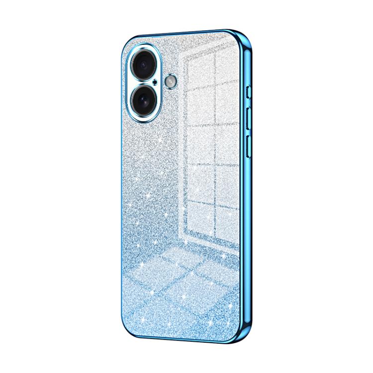 Gradient Glitter Powder Electroplated Phone Case, For iPhone Air, For iPhone 16e, For iPhone 16 Pro Max