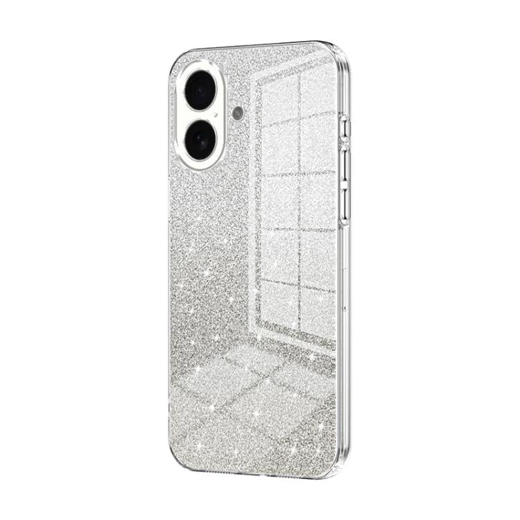 Gradient Glitter Powder Electroplated Phone Case, For iPhone Air, For iPhone 16e, For iPhone 16 Pro Max