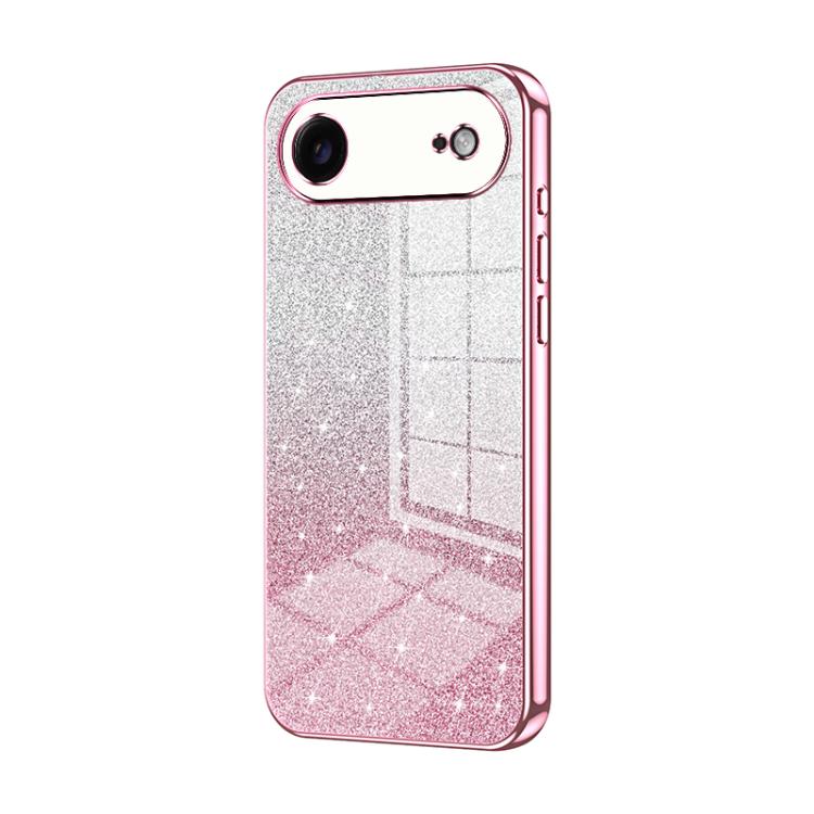 Gradient Glitter Powder Electroplated Phone Case, For iPhone Air, For iPhone 16e, For iPhone 16 Pro Max
