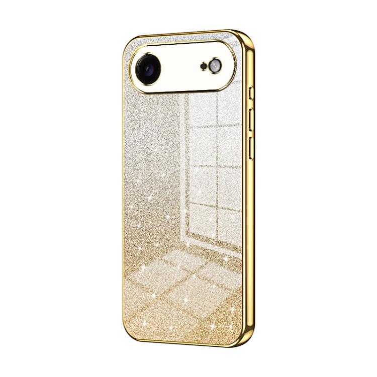 Gradient Glitter Powder Electroplated Phone Case, For iPhone Air, For iPhone 16e, For iPhone 16 Pro Max