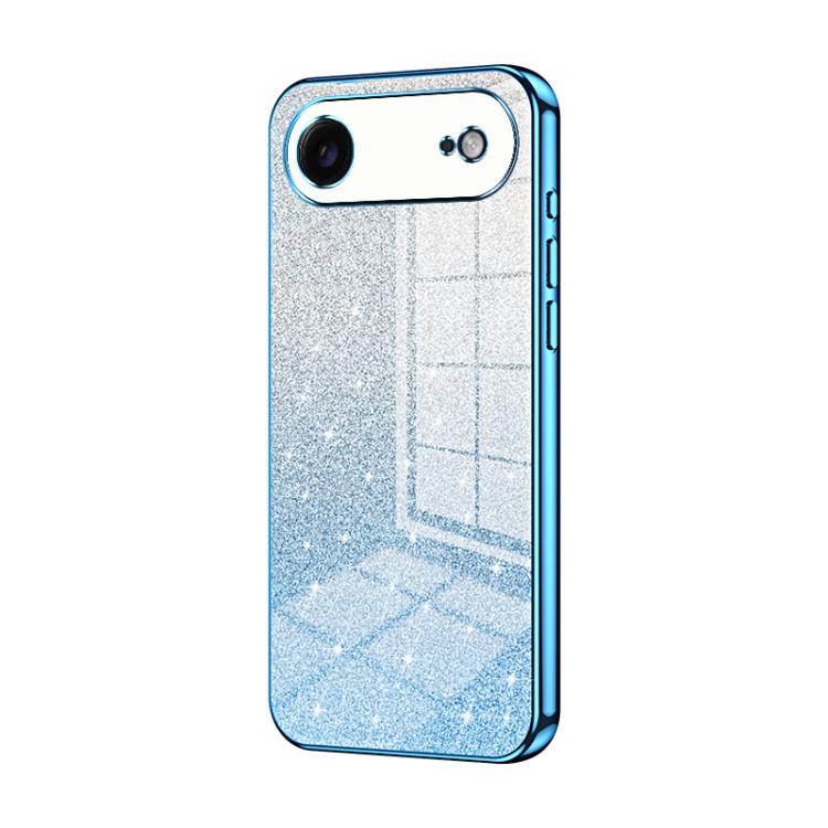 Gradient Glitter Powder Electroplated Phone Case, For iPhone Air, For iPhone 16e, For iPhone 16 Pro Max