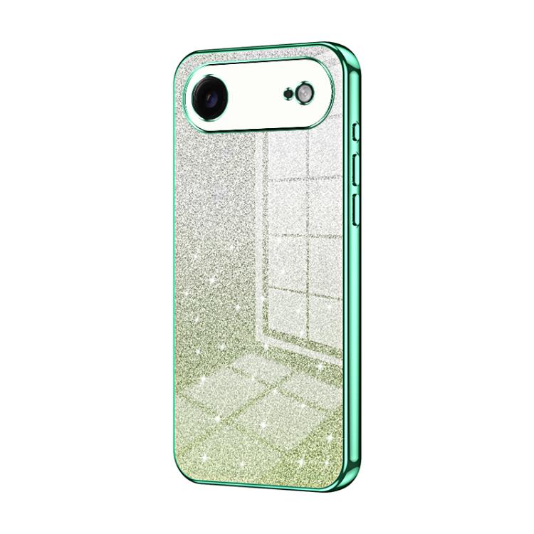 Gradient Glitter Powder Electroplated Phone Case, For iPhone Air, For iPhone 16e, For iPhone 16 Pro Max