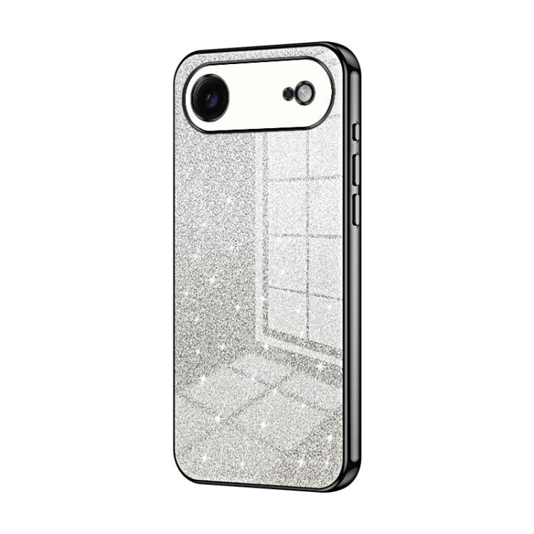 Gradient Glitter Powder Electroplated Phone Case, For iPhone Air, For iPhone 16e, For iPhone 16 Pro Max