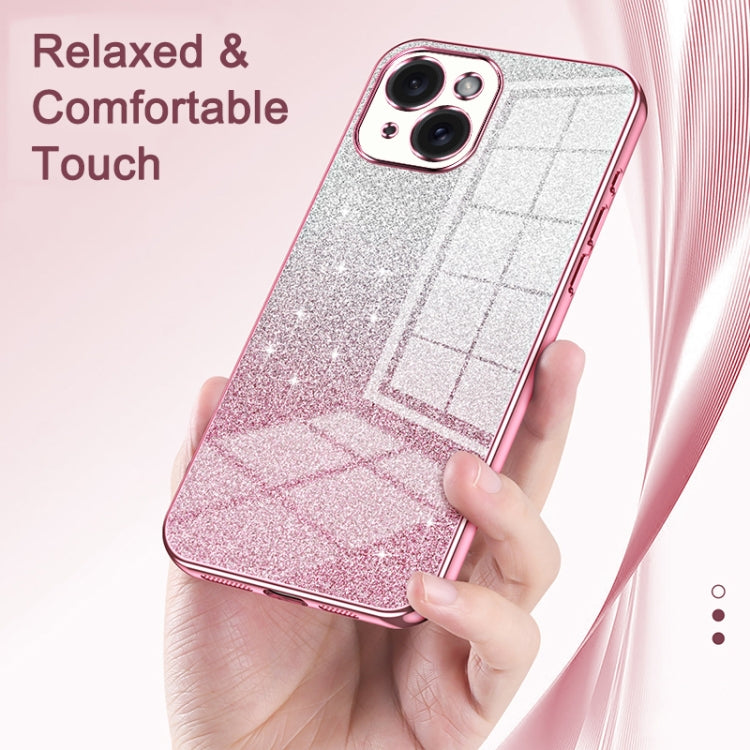 Gradient Glitter Powder Electroplated Phone Case, For iPhone Air, For iPhone 16e, For iPhone 16 Pro Max