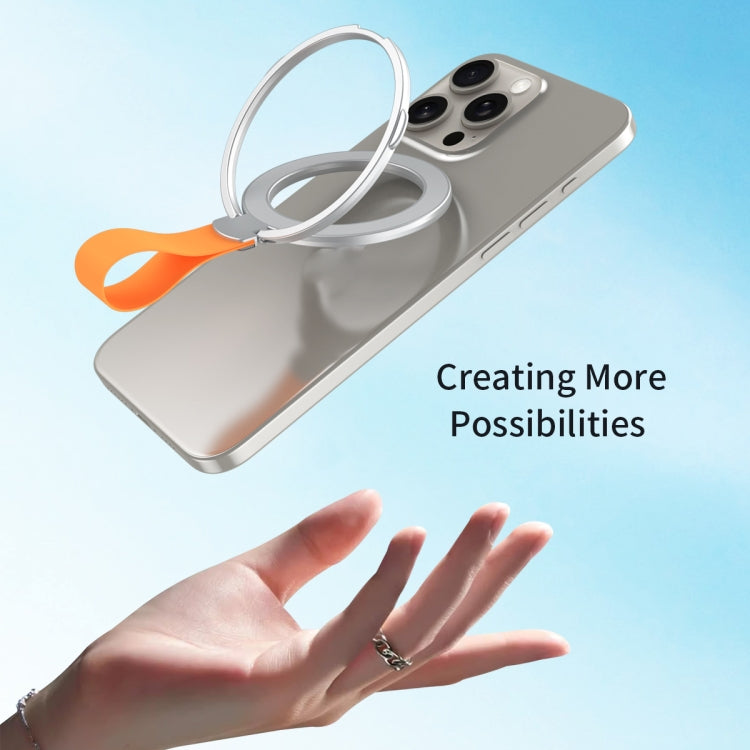 MagSafe Magnetic Pivot Stand Phone Ring Holder, Style 1 Black, Style 1 Silver, Style 1 Black + Orange, Style 1 Silver + Orange