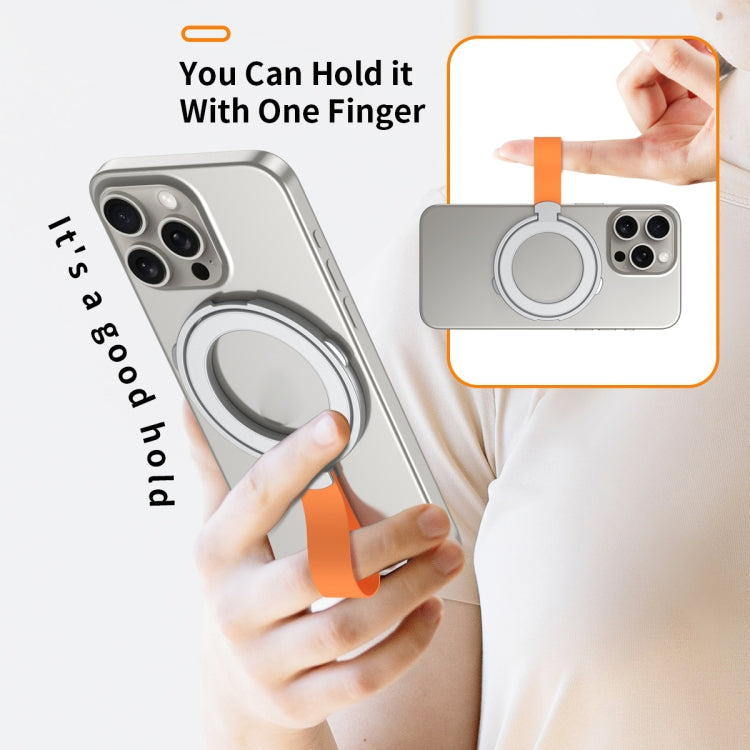 MagSafe Magnetic Pivot Stand Phone Ring Holder, Style 1 Black, Style 1 Silver, Style 1 Black + Orange, Style 1 Silver + Orange