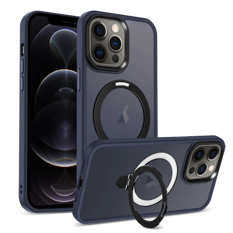 Skin-feel MagSafe Holder PC Hybrid TPU Phone Case, For iPhone 12 Pro