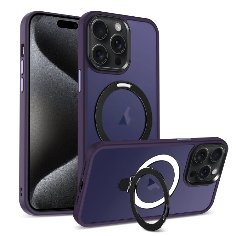 Skin-feel MagSafe Holder PC Hybrid TPU Phone Case, For iPhone 17e / 16e, For iPhone 16 Pro Max, For iPhone 16 Pro