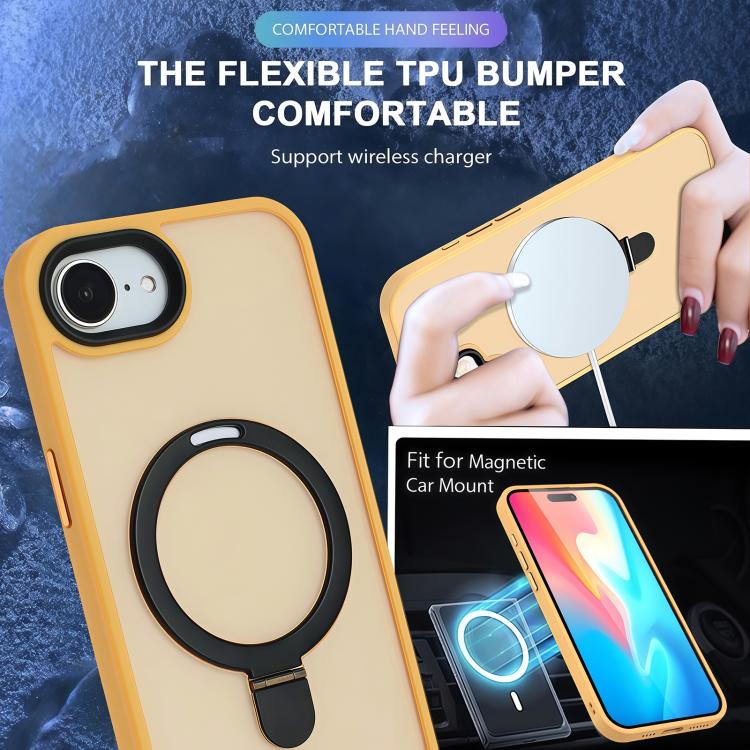 Skin-feel MagSafe Holder PC Hybrid TPU Phone Case, For iPhone 17e / 16e, For iPhone 16 Pro Max, For iPhone 16 Pro