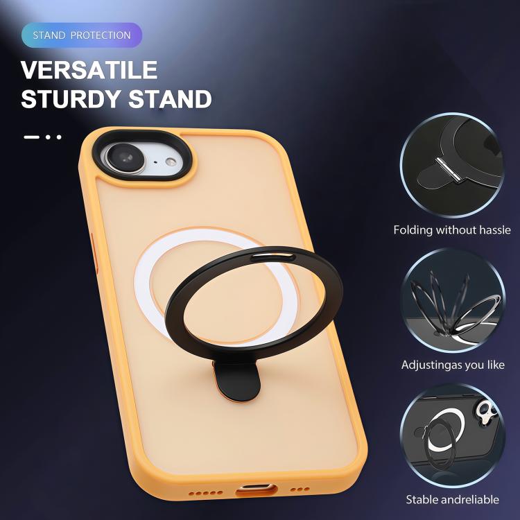 Skin-feel MagSafe Holder PC Hybrid TPU Phone Case, For iPhone 17e / 16e, For iPhone 16 Pro Max, For iPhone 16 Pro