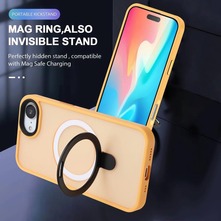 Skin-feel MagSafe Holder PC Hybrid TPU Phone Case, For iPhone 17e / 16e, For iPhone 16 Pro Max, For iPhone 16 Pro