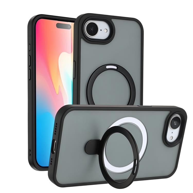 Skin-feel MagSafe Holder PC Hybrid TPU Phone Case, For iPhone 17e / 16e, For iPhone 16 Pro Max, For iPhone 16 Pro