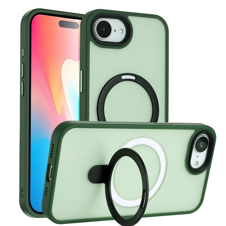 Skin-feel MagSafe Holder PC Hybrid TPU Phone Case, For iPhone 17e / 16e, For iPhone 16 Pro Max, For iPhone 16 Pro