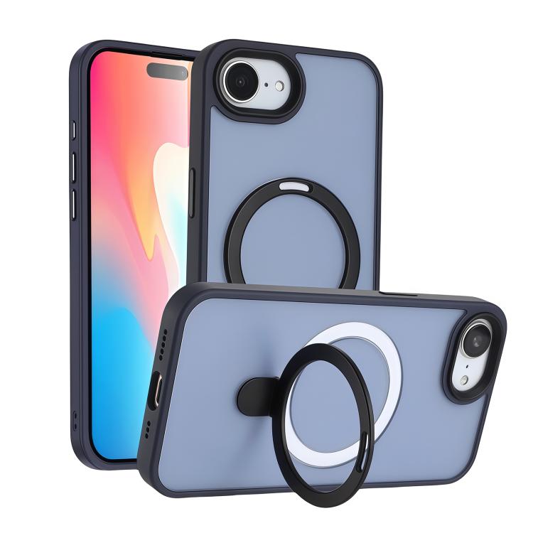 Skin-feel MagSafe Holder PC Hybrid TPU Phone Case, For iPhone 17e / 16e, For iPhone 16 Pro Max, For iPhone 16 Pro