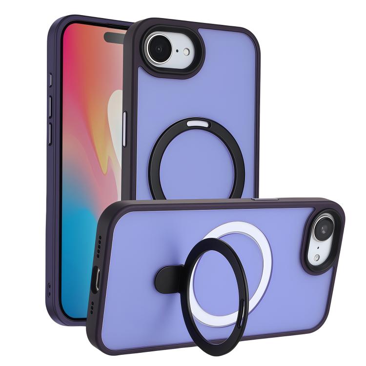 Skin-feel MagSafe Holder PC Hybrid TPU Phone Case, For iPhone 17e / 16e, For iPhone 16 Pro Max, For iPhone 16 Pro