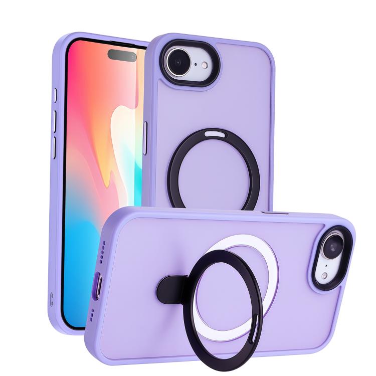 Skin-feel MagSafe Holder PC Hybrid TPU Phone Case, For iPhone 17e / 16e, For iPhone 16 Pro Max, For iPhone 16 Pro