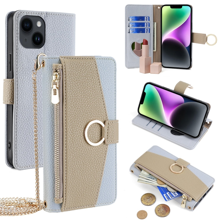 Crossbody Litchi Texture Leather Phone Case, For iPhone 14 Plus, For iPhone 14, For iPhone 14 Pro, For iPhone 14 Pro Max