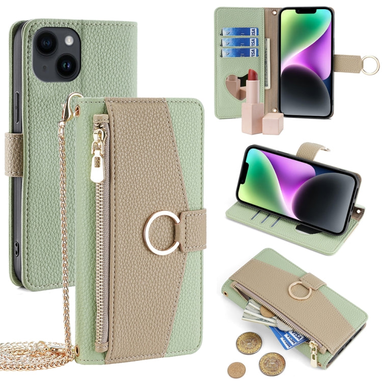 Crossbody Litchi Texture Leather Phone Case, For iPhone 14 Plus, For iPhone 14, For iPhone 14 Pro, For iPhone 14 Pro Max