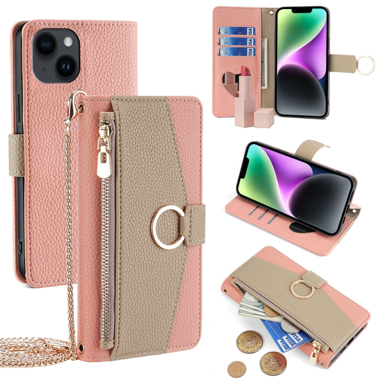 Crossbody Litchi Texture Leather Phone Case, For iPhone 14 Plus, For iPhone 14, For iPhone 14 Pro, For iPhone 14 Pro Max