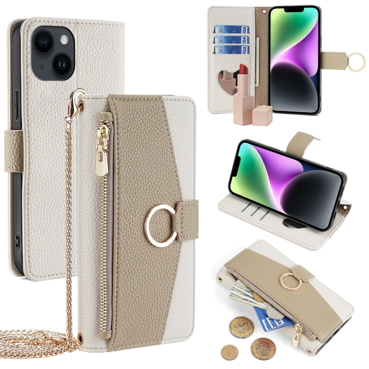 Crossbody Litchi Texture Leather Phone Case, For iPhone 14 Plus, For iPhone 14, For iPhone 14 Pro, For iPhone 14 Pro Max