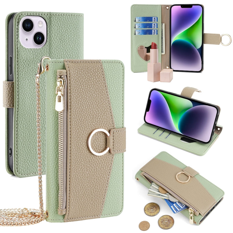 Crossbody Litchi Texture Leather Phone Case, For iPhone 14 Plus, For iPhone 14, For iPhone 14 Pro, For iPhone 14 Pro Max