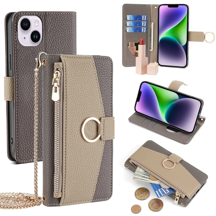 Crossbody Litchi Texture Leather Phone Case, For iPhone 14 Plus, For iPhone 14, For iPhone 14 Pro, For iPhone 14 Pro Max