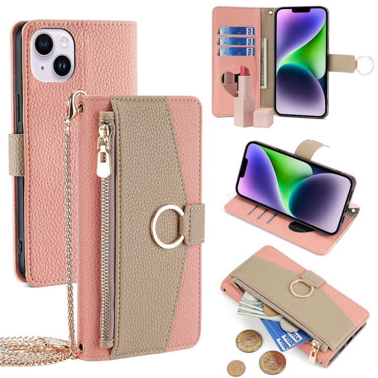 Crossbody Litchi Texture Leather Phone Case, For iPhone 14 Plus, For iPhone 14, For iPhone 14 Pro, For iPhone 14 Pro Max