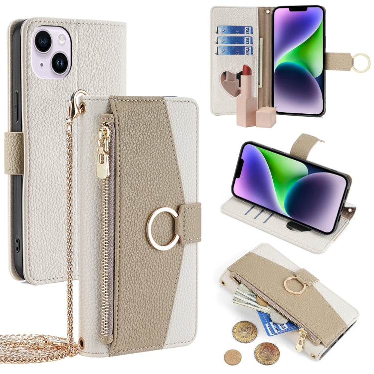 Crossbody Litchi Texture Leather Phone Case, For iPhone 14 Plus, For iPhone 14, For iPhone 14 Pro, For iPhone 14 Pro Max