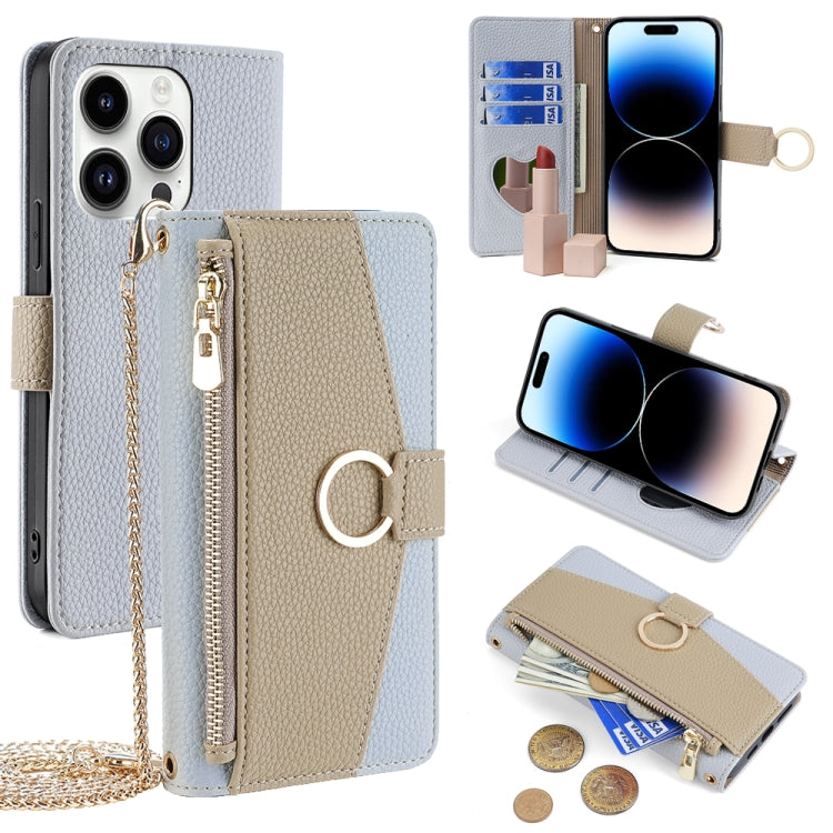 Crossbody Litchi Texture Leather Phone Case, For iPhone 14 Plus, For iPhone 14, For iPhone 14 Pro, For iPhone 14 Pro Max