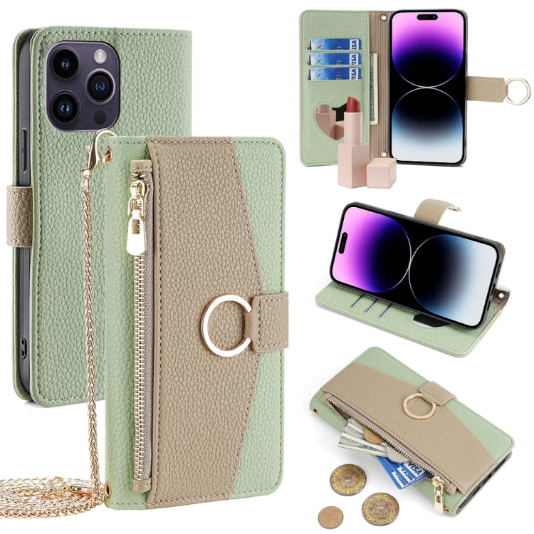 Crossbody Litchi Texture Leather Phone Case, For iPhone 14 Plus, For iPhone 14, For iPhone 14 Pro, For iPhone 14 Pro Max