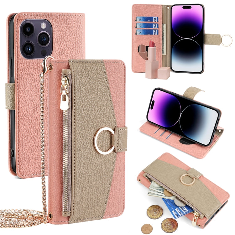 Crossbody Litchi Texture Leather Phone Case, For iPhone 14 Plus, For iPhone 14, For iPhone 14 Pro, For iPhone 14 Pro Max