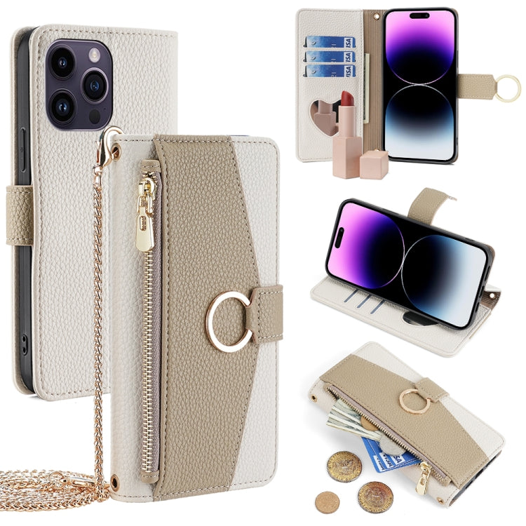 Crossbody Litchi Texture Leather Phone Case, For iPhone 14 Plus, For iPhone 14, For iPhone 14 Pro, For iPhone 14 Pro Max