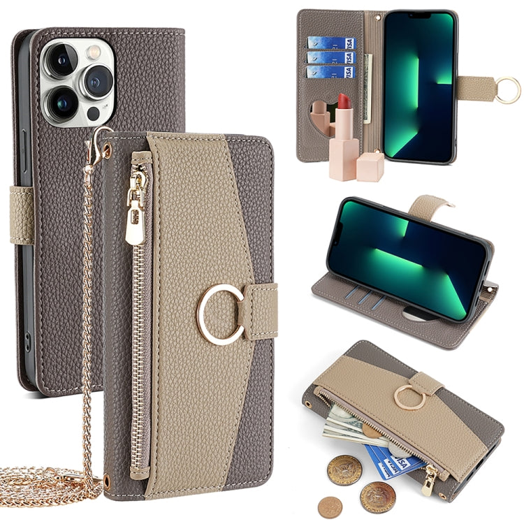 Crossbody Litchi Texture Leather Phone Case, For iPhone 13 Pro Max, For iPhone 13 Pro, For iPhone 13, For iPhone 12 / 12 Pro