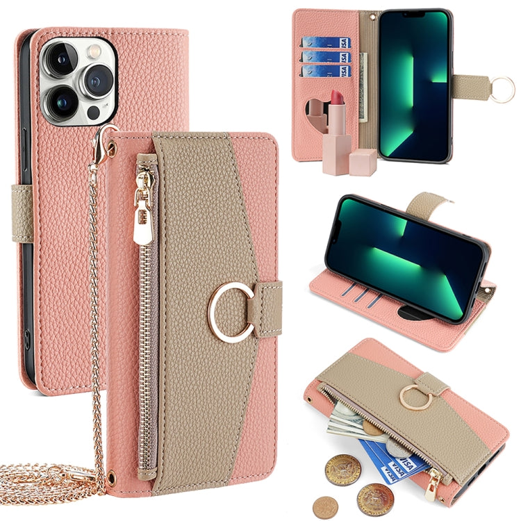 Crossbody Litchi Texture Leather Phone Case, For iPhone 13 Pro Max, For iPhone 13 Pro, For iPhone 13, For iPhone 12 / 12 Pro