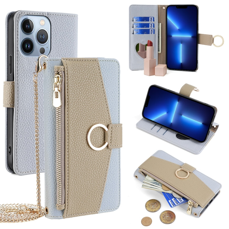 Crossbody Litchi Texture Leather Phone Case, For iPhone 13 Pro Max, For iPhone 13 Pro, For iPhone 13, For iPhone 12 / 12 Pro