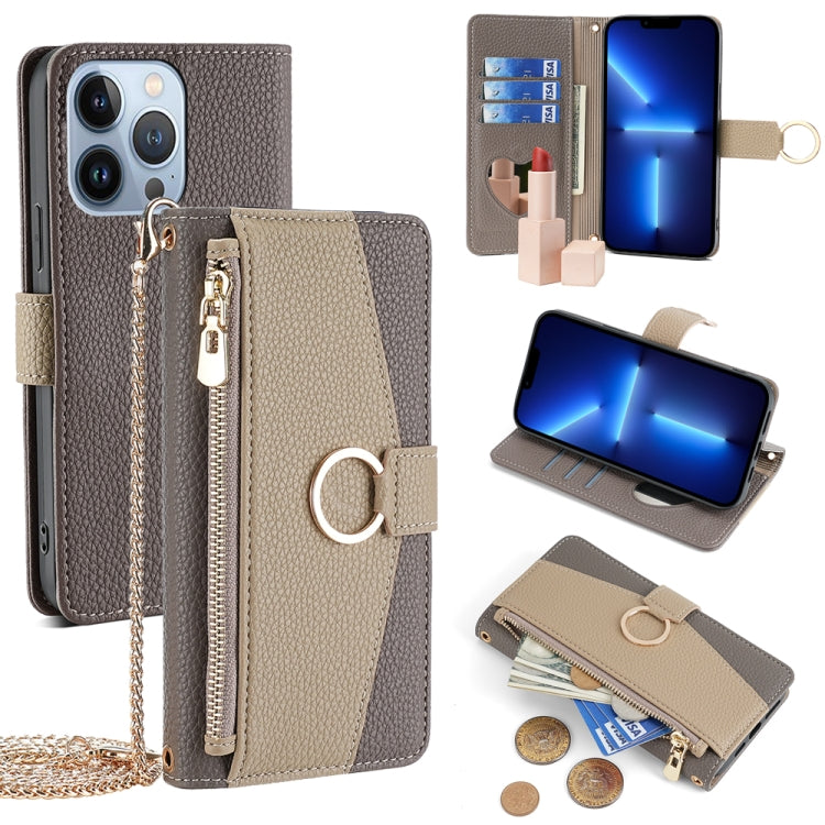 Crossbody Litchi Texture Leather Phone Case, For iPhone 13 Pro Max, For iPhone 13 Pro, For iPhone 13, For iPhone 12 / 12 Pro
